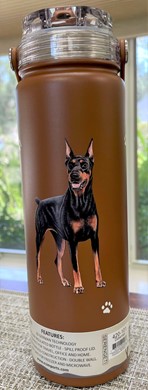 Raining Cats and Dogs |Doberman Serengeti Insulated Water Bottle