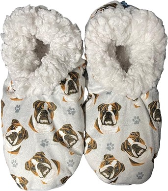 Raining Cats and Dogs | Bulldog Comfies Dog Print Slippers