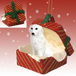 Great Pyrenees Gift Box Christmas Ornament