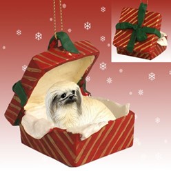 Pekingese Gift Box Christmas Ornament