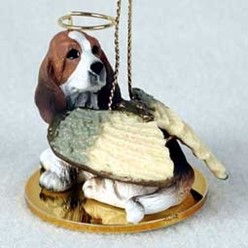 Basset Hound Angel Ornament