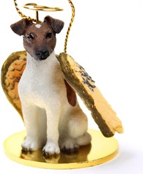 Fox Terrier Smooth Angel Ornament - click for more breed colors
