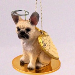 French Bulldog Angel Ornament