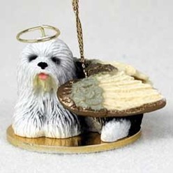 Old English Sheepdog Angel Ornament