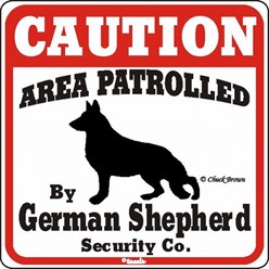 German Shepherd Caution Sign, the Perfect Dog Warning Sign