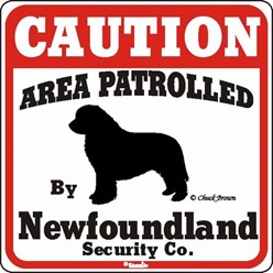 Newfoundland Caution Sign, the Perfect Dog Warning Sign