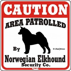 Norwegian Elkhound Caution Sign, the Perfect Dog Warning Sign