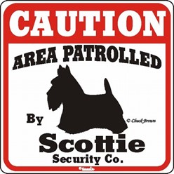 Scottish Terrier Caution Sign, the Perfect Dog Warning Sign