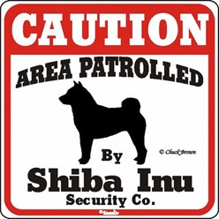 Shiba Inu Caution Sign, the Perfect Dog Warning Sign