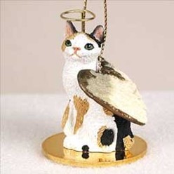 Japanese Bobtail Cat Angel Ornament
