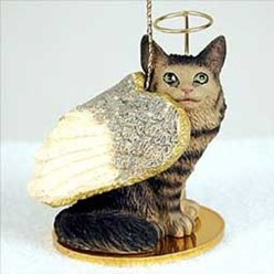 Maine Coon Cat Angel Ornament