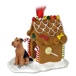 Airedale Gingerbread Christmas Ornament