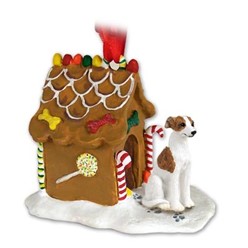 Whippet Gingerbread Christmas Ornament- click for more breed colors