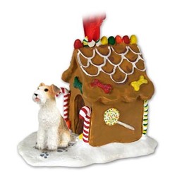 Wire Fox Terrier Gingerbread Christmas Ornament