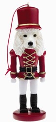 Poodle White Nutcracker Dog Christmas Ornament