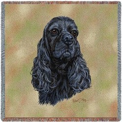 Cocker Spaniel Black Throw