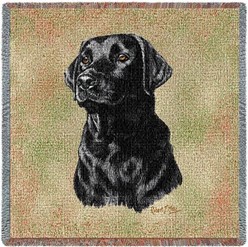 Labrador Retriever Black Throw