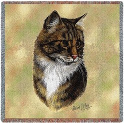 Brown Tabby Cat Throw