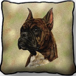 Boxer Tapestry Pillow, Made in the USA