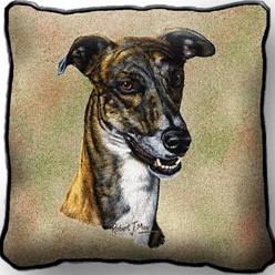 Greyhound Tapestry Pillow, Made in the USA