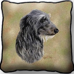 Scottish Deerhound Tapestry Pillow, made in the USA
