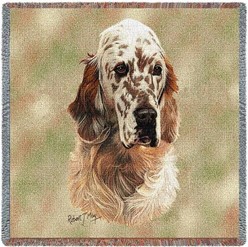 English Setter Orange Belton Throw