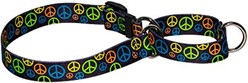 Neon Peace Signs Martingale Collar