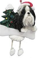 Shih Tzu Dangling Legs Dog Christmas Ornament
