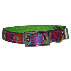 Uptown Crazy Hearts Buckle Collar