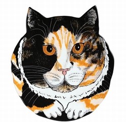 Calico Cat Decorator Plate, Rescue Me Now