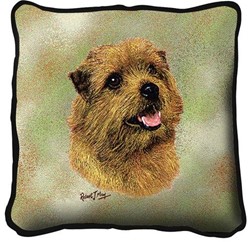 Norfolk Terrier Tapestry Pillow, Made in the USA