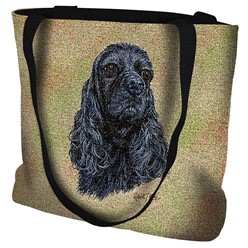 Cocker Spaniel Black Tapstry Tote Bag