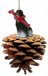 Pine Cone Afghan Hound Dog Christmas Ornament