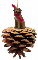 Pine Cone Rhodesian Ridgeback Dog Christmas Ornament