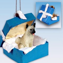 Akita Gift Box Holiday Ornament