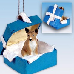 Basenji Gift Box Holiday Ornament