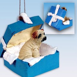 Shar Pei Gift Box Holiday Ornament- click for more breed colors