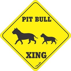 Pit Bull Crossing Sign