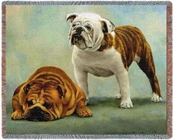 Bulldog Throw Blanket, Made in the USA