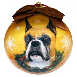 Boxer Christmas Ball Ornament