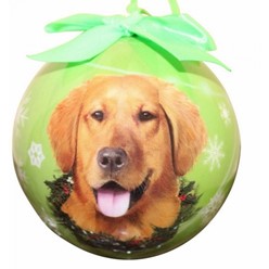 Golden Retriever Ball Dog Christmas Ornament