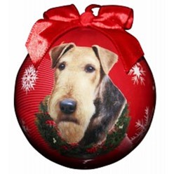 Airedale Terrier Ball Christmas Ornament
