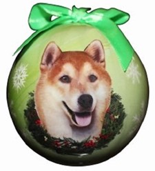 Shiba Inu Ball Christmas Ornament