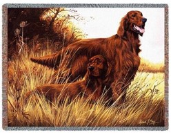 Irish Setter Throw Blanket, Made in the USA