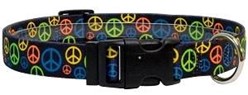 Neon Peace Signs Collar