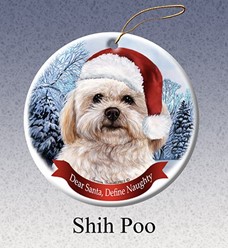 Shipoo Dear Santa Dog Christmas Ornament