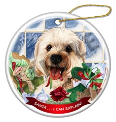 Cavapoo Santa I Can Explain Dog Christmas Ornament