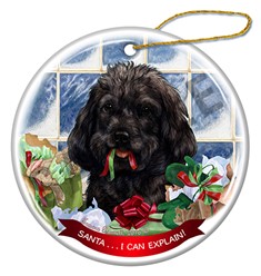 Cockapoo Santa I Can Explain Dog Christmas Ornament - click for more colors