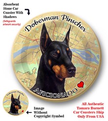 Doberman Pinscher Dog Car Coaster