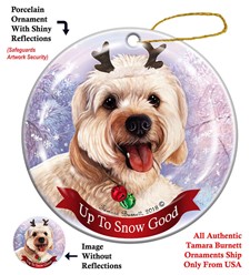 Cavapoo Up To Snow Good Christmas Ornament